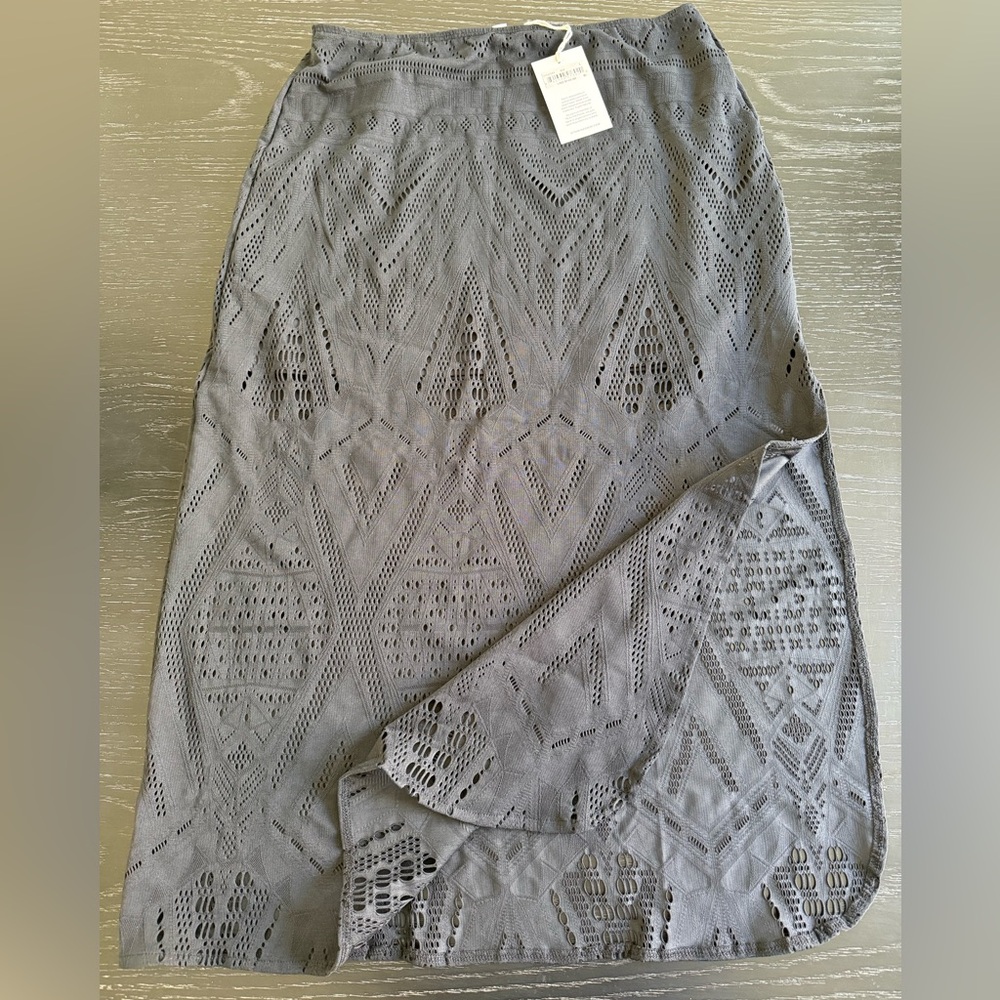 Harper Skirt - Black Calico Crochet